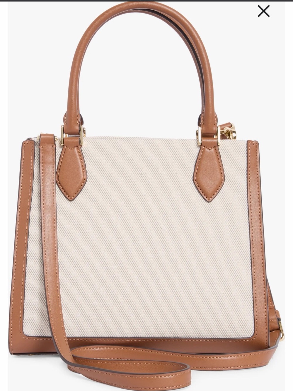 NWT Kate Spade Ellie Small Tote Warm Gingerbread Canvas Satchel KK098 - Picture 3 of 9